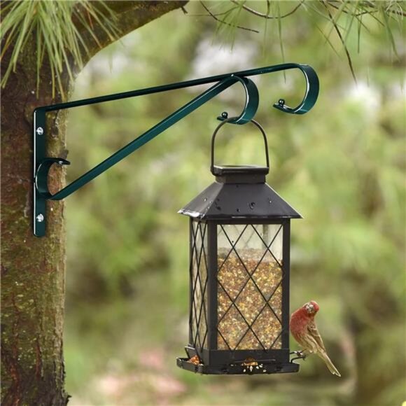 Plant Hangers Outdoor 2 Pack 15.5 Inch Metal Plant Hooks for Wall, Decorative - Picture 5 of 7